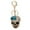 Blue, variant on Pebbuoy Creative Skull Pendant Keychain Sparkling Rhinestones Inlaid Car Keyring Backpack Bag Charm Keychain