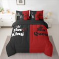 thumbnail image 2 of Castle Fairy Boys Girls Happy Valentine's Day Bedding Comforter Set 7-Piece,Black Red King Bedding Sets,Romantic Couple Lover Ultra Soft Bed Sheets,Lightweight Room Decor,Reversible, 2 of 8