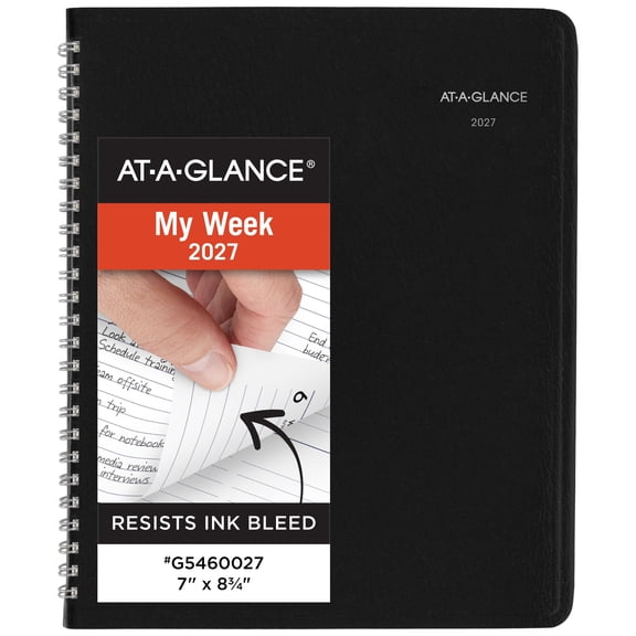 AT-A-GLANCE DayMinder Executive 2027 Weekly Monthly Planner with Notes Black
