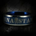 thumbnail image 2 of Una Stamus Police Tungsten Carbide Ring (Blue), 2 of 6
