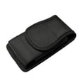 thumbnail image 5 of For Apple iPhone 16 Plus (6.7") Pouch Case Universal Vertical Canvas Built in Credit Card ID Slot and Belt Clip Loop Holster Cell Phone Holder Cover - Black, 5 of 7