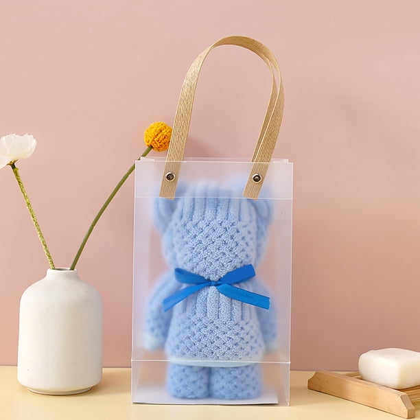 Toalla de regalo | Toalla para osos de alta densidad • Súper blanda • Altamente absorbente | Diseño de oso pardo de peluche • 35x75cm | Decoración mona • Regalo de Navidad | 1 Pack