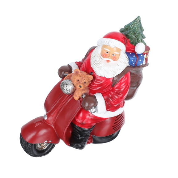 FUTUREORYY Resin Santa Claus Figurine Decoration, Red Christmas Ornament for Home, Friends, Family Holiday Festive Decor