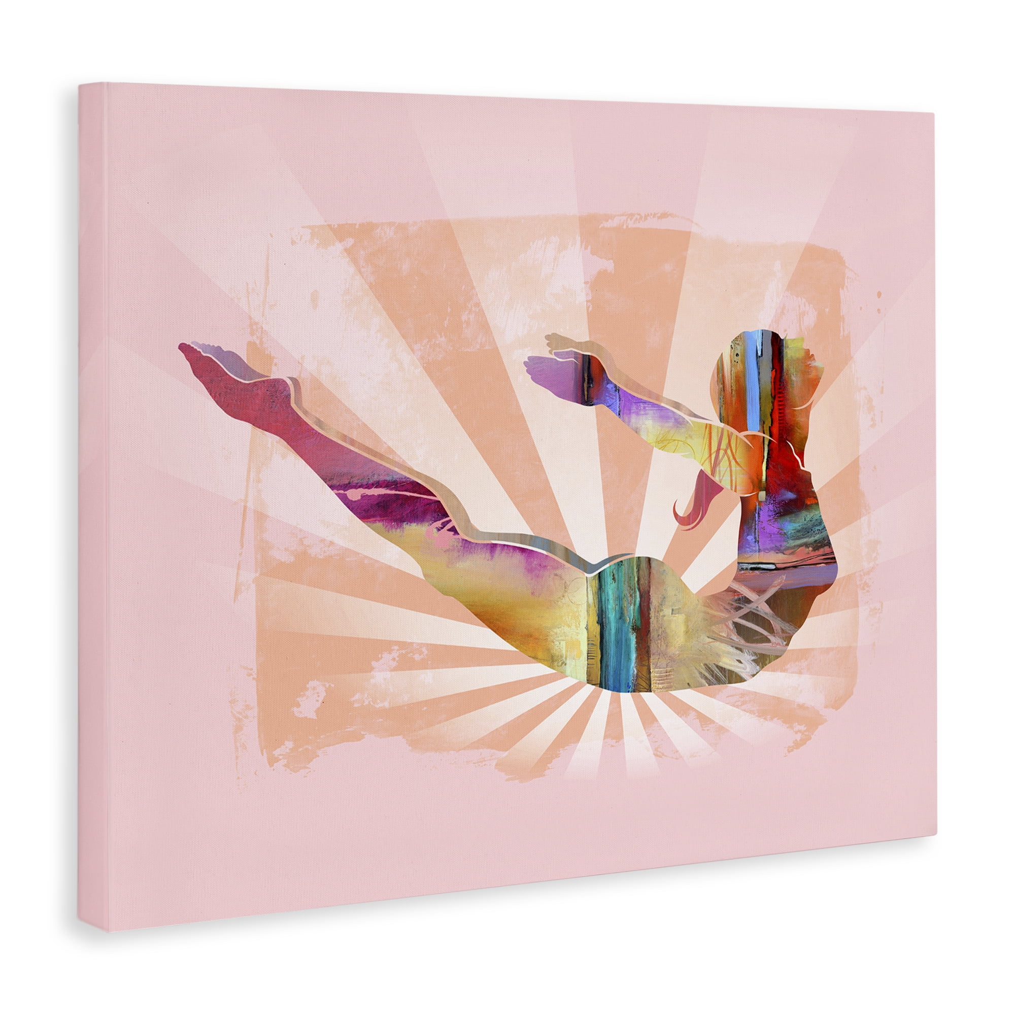 Stupell Industries Abstract Mindfulness Exercise People Painting Wrapped Canvas Art Print Wall Art, 20 x 16