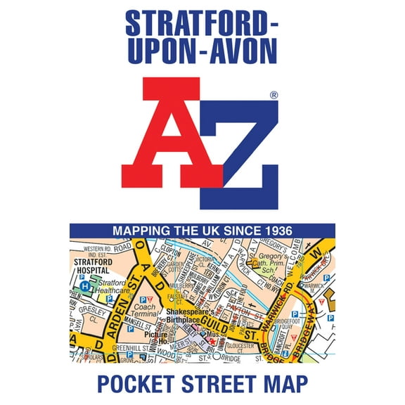 Stratford-Upon-Avon A-Z Pocket Street Map, (Paperback)