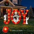 thumbnail image 7 of Luxspire Christmas Yard Stakes with Light, 24 Inch Nativity Scene Outdoor,Solar Powered, Metal Joy Christmas Yard Sign, Christmas Outdoor Decorations for Lawn Pathway Patio Garden, 7 of 7