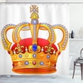 thumbnail image 1 of Ambesonne King Shower Curtain, Majestic Royal Sign Crown, 69"Wx75"L, Marigold Orange, 1 of 3