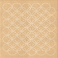 thumbnail image 1 of Ahgly Company Machine Washable Indoor Square Transitional Khaki Gold Area Rugs, 6' Square, 1 of 7