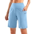thumbnail image 1 of Bermudas G Gradual High Waisted 9 para mujer, color azul claro, 1 of 6