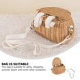 thumbnail image 3 of WEUVEB Women's Creative Rattan Shoulder Bag Summer Satchel Beach Crossbody 2pcs, 3 of 8