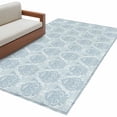 thumbnail image 2 of 3'x5' Area Rugs, Blue Ethnic Indoor Outdoor Area Rug for Living Room Bedroom, Vintage Country Medallion Printed Flower Washable Bathroom Rugs Kitchen Floor Carpet Mats Home Decor Aesthetic, 2 of 8