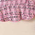thumbnail image 6 of CUZIBR Toddler Girls Fall Winter Outfits Ruffle Knit Button Tops Plaid Mini Skorts 2Pcs Long Sleeve Sets Soft Dailywear For Child, 6 of 9