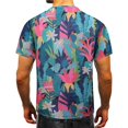 thumbnail image 3 of Hombres Primavera Verano Casual Slim 3d Impreso Manga Corta Camiseta Top Blusa, 3 of 5