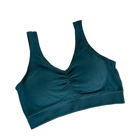 MITCOWBOY Bras for Women Women s Large Size Casual Simple Latex Cup Bra Soft and Skin Friendly Comfortable To The Body. Wireless Bra Seamless Bras Blue B Clearance