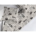 thumbnail image 2 of London Bed Runner Set, Vintage Lettering Big Ben British Landmarks Weathered Historic Themed, Decorative Bedding Scarf & 2 Pillow Shams for Hotels Homes, Queen, Eggshell Charcoal Grey, by Ambesonne, 2 of 3