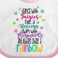 thumbnail image 4 of Inktastic Dance with Fairies, Ride a Unicorn, Swim with Mermaids Boys or Girls Baby Bib, 4 of 4