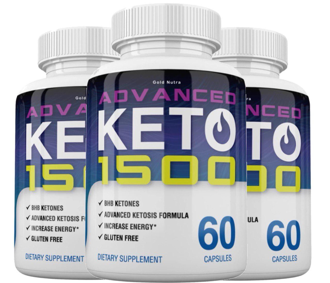 (3 Pack) Official Advanced Keto 1500 Diet Pills, For Weight Management