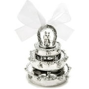 Personalized Gloria Duchin Silvertone Wedding Cake Keepsake
