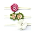 thumbnail image 3 of 3pcs Elegant and Lovely Simulated-pearl Ribbon Lace Flower Headband Baby Girl Headbands Elastic Hairband, 3 of 3