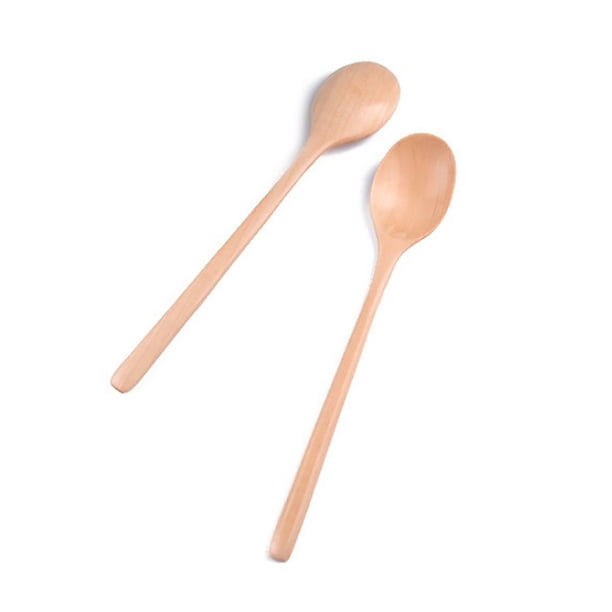 4pcs Small Wooden Spoon Honey Spoons Long Handle Kitchen Milk Soup Spoons For Seasoning Coffee Tea Sugar ANGGREK Otros