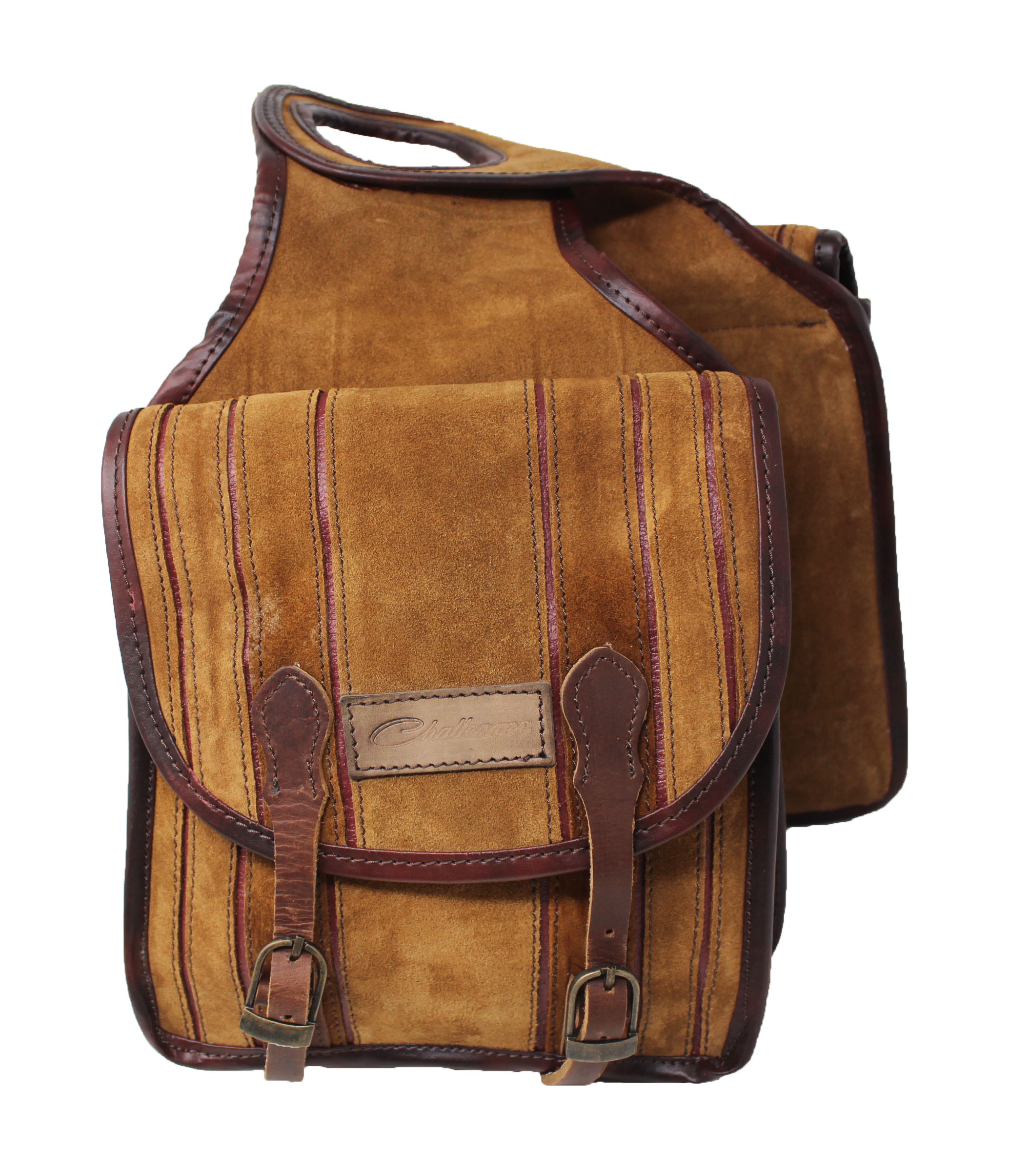 Horse Western Trail Riding Suede Leather Saddle Horn Bag Tan 102AA38TN