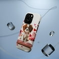 thumbnail image 5 of DistinctInk Tough Case for Apple iPhone 13 PRO (6.1" Screen), Compatible with MagSafe Charging - Valentine's Day Cavalier King Charle Spaniel Puppy, 5 of 6