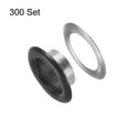 thumbnail image 3 of Uxcell 300set Grommets Kit Metal Eyelets 10mm 2/5" Hole Tiny Grommet for Shoes Clothes Belt Tag DIY Project, Matte Black, 3 of 6