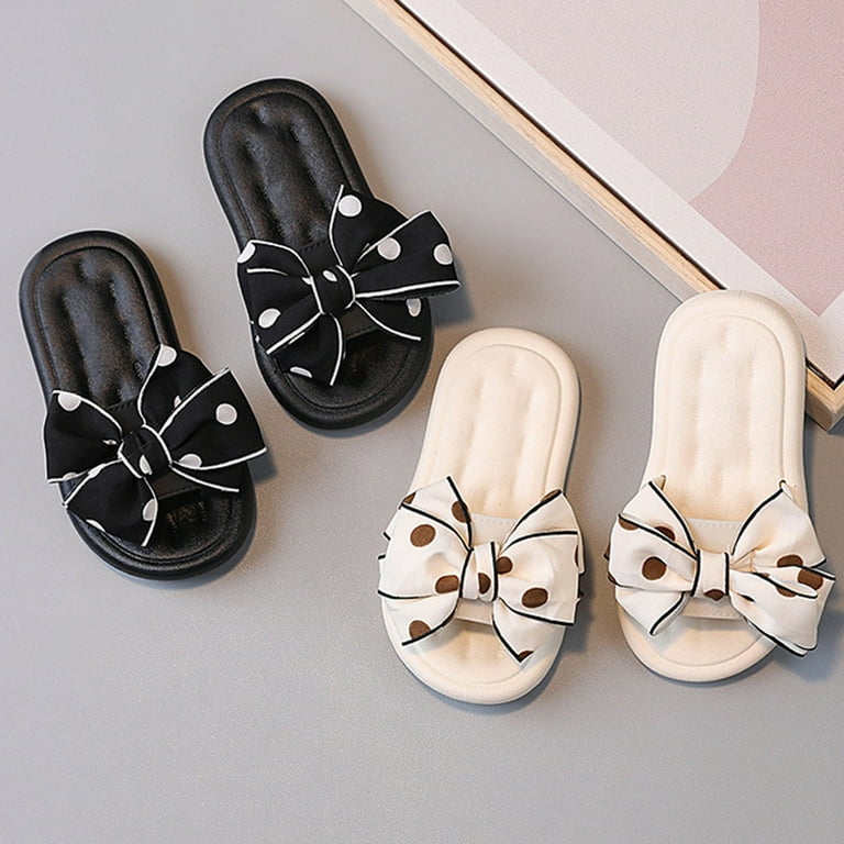 Black slippers store girls