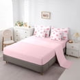 thumbnail image 5 of Castle Fairy Kids Pink Flower Twin Bedding Sets,Cartoon Floral Bedding Comforter Set, 5 of 8