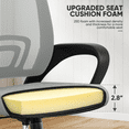 thumbnail image 4 of Monibloom 1PC Mesh Office Chair, Ergonomic Mid Back Computer Desk Chair with 2.8" Thick Seat, Lumbar Support, Light Gary, 4 of 9