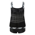 thumbnail image 4 of ibiyuan Womens Plus Size Swimsuit 2 Piece Tummy Control Bathing Suits Hide Belly Swim Dress with Boy Shorts Tie Dye Swimsuits for Women,Black, 4 of 5