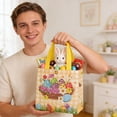 thumbnail image 5 of HYLLai 12-Pack Easter Bunny Gift Bags with Egg Patterns, Polyester Decorative Bags for Holiday Treats, Party Favors, and Spring Celebrations (C), 5 of 6