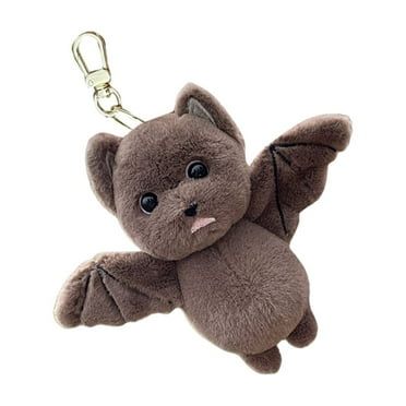 Misright Bat Shaped Plush Keychain Soft Hand Feel Cute Bag Pendant for Everyday Carry