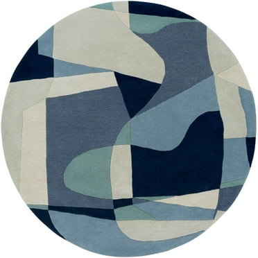 Mark&Day Area Rugs, 6ft Round Orleans Modern Navy Area Rug (6' Round)