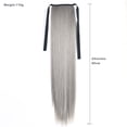thumbnail image 3 of Synthetic Ponytails Hair Extension Ribbon Drawstring Straight Wavy Ponytail Cosplay Hairpiece, 3 of 5