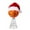 christmas decorations, variant on Christmas Tree Topper Ornaments Santa Hat And Rugby Ball Design, Lightweight Festive Decoration With Spring Base, Suitable For Home Parties Studios And Other
