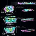 thumbnail image 4 of Pieces Makeup Bags for Women, Portable Travel Cosmetic Bag Organizer Case with Wrist Strap Toiletry Bags Luminous Geometric and Reflective Foldable Makeup Bags Ormromra CRMR-ST43, 4 of 6