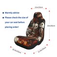 thumbnail image 5 of Salouo Whimsical Halloween Skeletons Pattern Car Seat Covers,Universal Car Seat Protectors Easy to Install Car Cover Car Accessories Auto/rucks/Van/SUV-2 PCS, 5 of 9