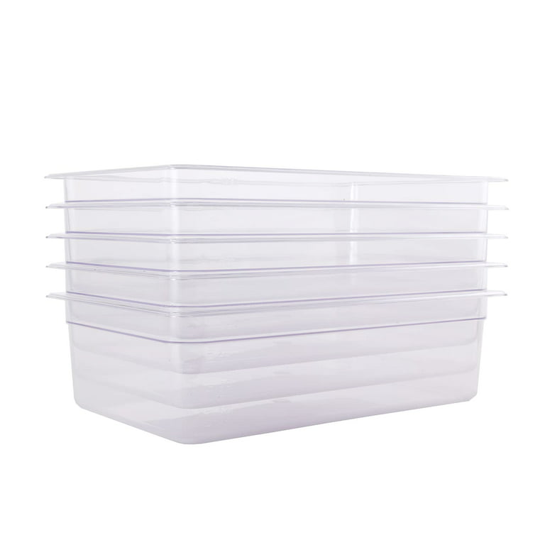 (6 PACK) Clear Polycarbonate Food Storage Container Restaurant Storage  Plastic