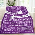 thumbnail image 2 of Healing Hug Blanket 60"x50" - Inspirational Thinking of You Gift for Women, Chemotherapy & Surgery Recovery Must Haves, Soft Get Well Comfort Gift, Purple, 2 of 6