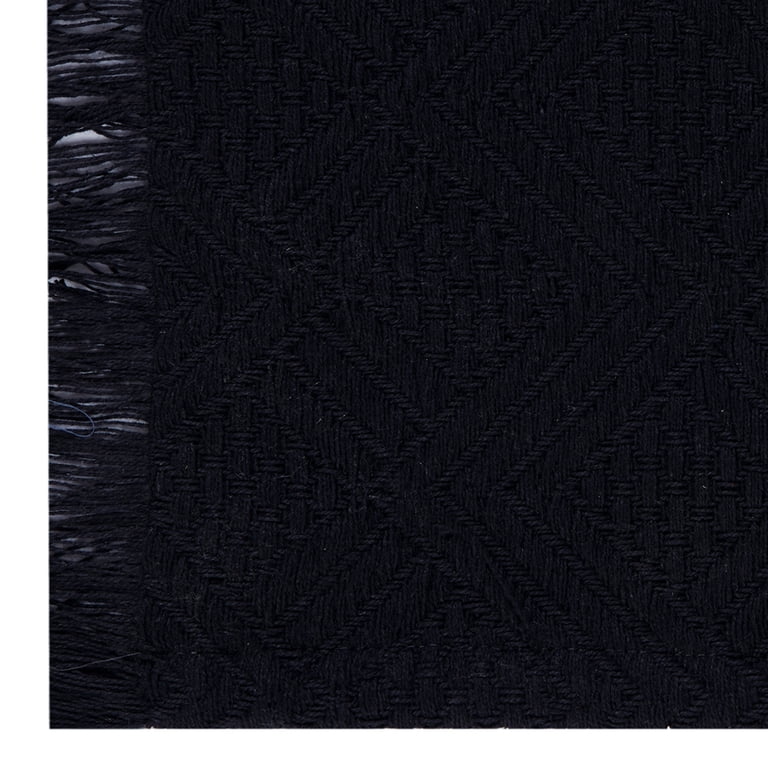 Mainstays Woven Diamond Black Table Runner photo 3