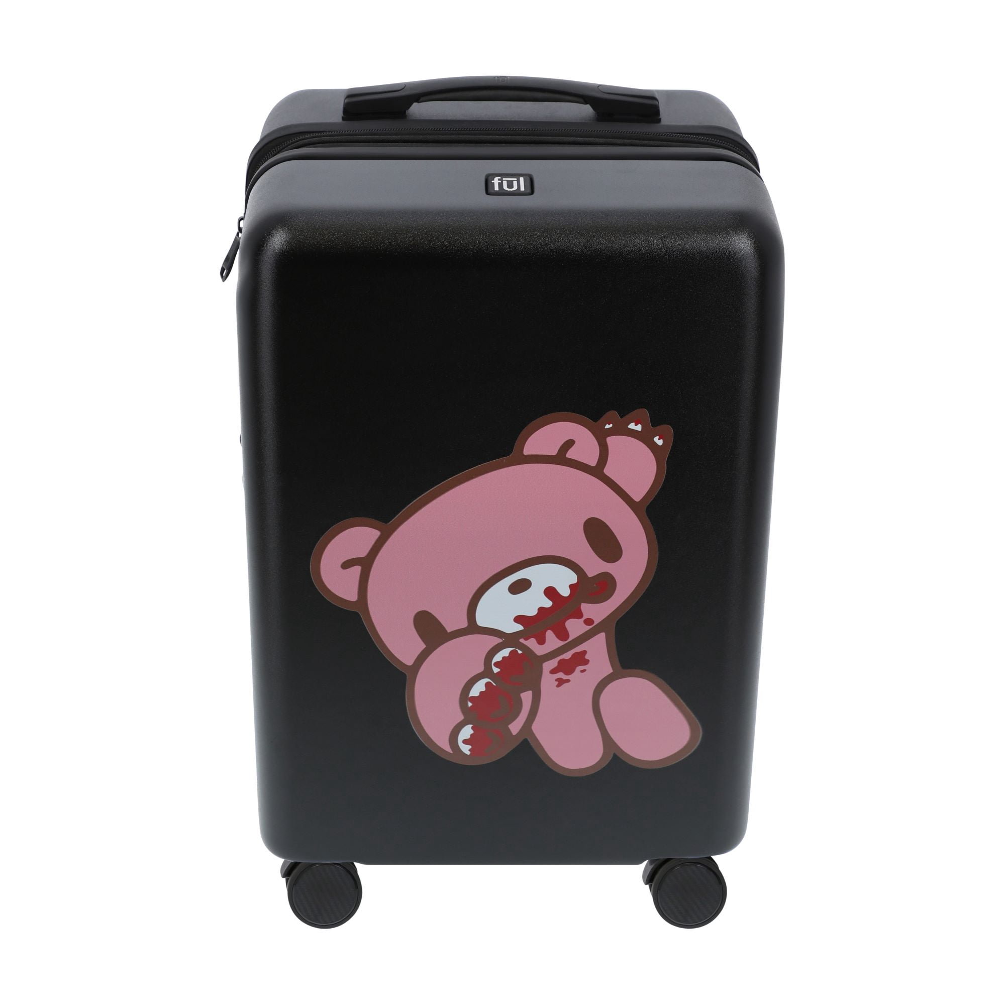 Gloomy Bear 22.5 Inch Carry On Luggage, Hardshell Rolling Suitcase with Spinner Wheels, Black