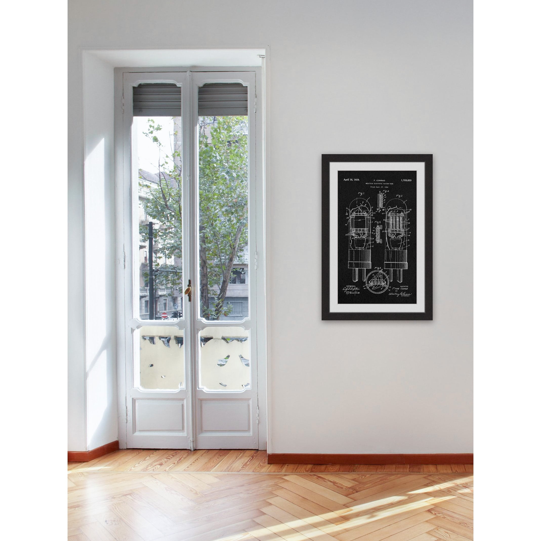 "Vacuum Tube 1924 Black Paper" Framed Painting Print