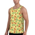 thumbnail image 2 of Gukieu Floral Strawberr Print Men's Quick Dry Fitness Vest, Round Neck Sleeveless Fitness Bodybuilding Top-XX-Large, 2 of 7
