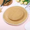thumbnail image 4 of Miangastore Wommen Sinamay Base Cocktail Hat Fascinator Round Base Hat Round Base Millinery DIY Craft Accessory Yarn Hat Bottom (Apricot), 4 of 9