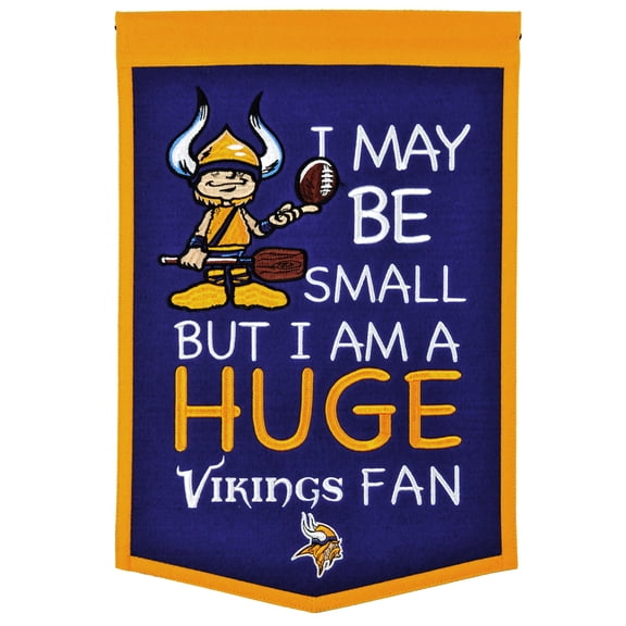 Minnesota Vikings 12" x 18" Lil Fan Traditions Banner