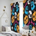 thumbnail image 5 of Blackout Kids Curtains,Halloween Colorful Spooky Elements Childrens Insulated Curtains Set Of 2,Bedroom Essentials,Toddler Room Decor 52"x84", 5 of 5