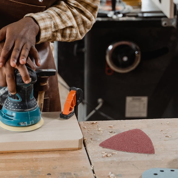 WHAMVOX  20 Pcs Sanding Pad for Woodworking Paper Electric Sander Brown