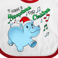 thumbnail image 4 of Inktastic I Want a Hippopotamus for Christmas Hippo in Santa Hat Boys or Girls Baby Bib, 4 of 4