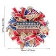 thumbnail image 3 of Kingtow wreath, Patriotic Americana Wreath Independence Day Wreaths Memorial Day Festival Garland Hanging Ornament Porch Home Wall Outside home decor wreaths for front door decor, 3 of 7